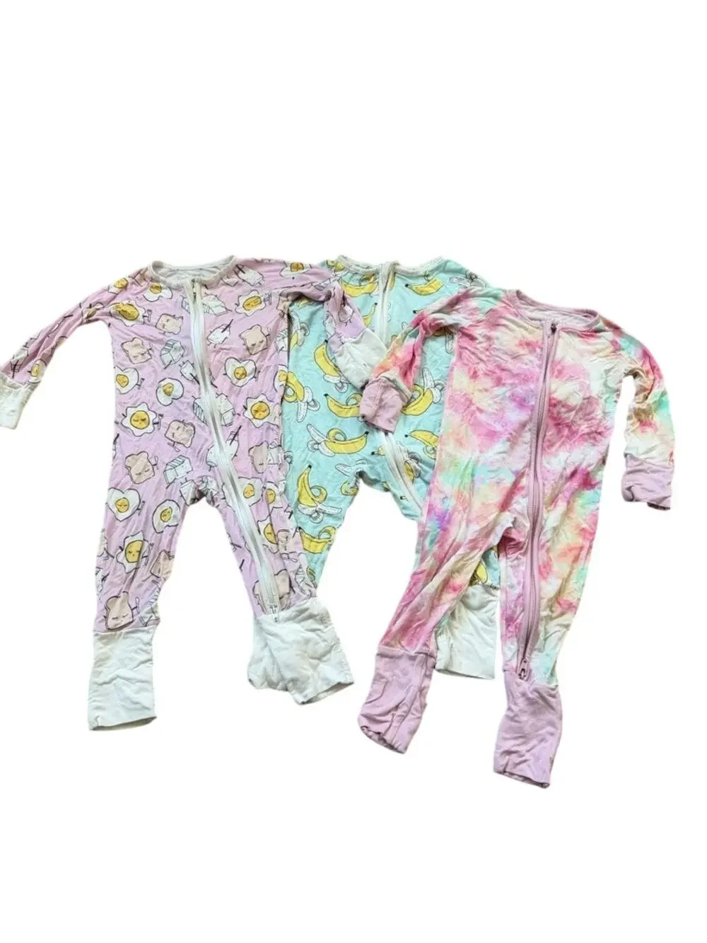 Little Sleepies Lot of 3 Onepieces Bamboo 3- 6 Month